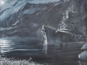 Tirpitz The Lone Queen Of The North 1944, 2007, (Olie on Canvas)